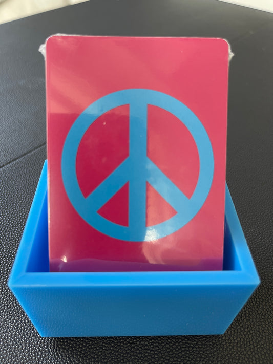 Deck Card Holder- cards in waiting- BRIGHT BLUE